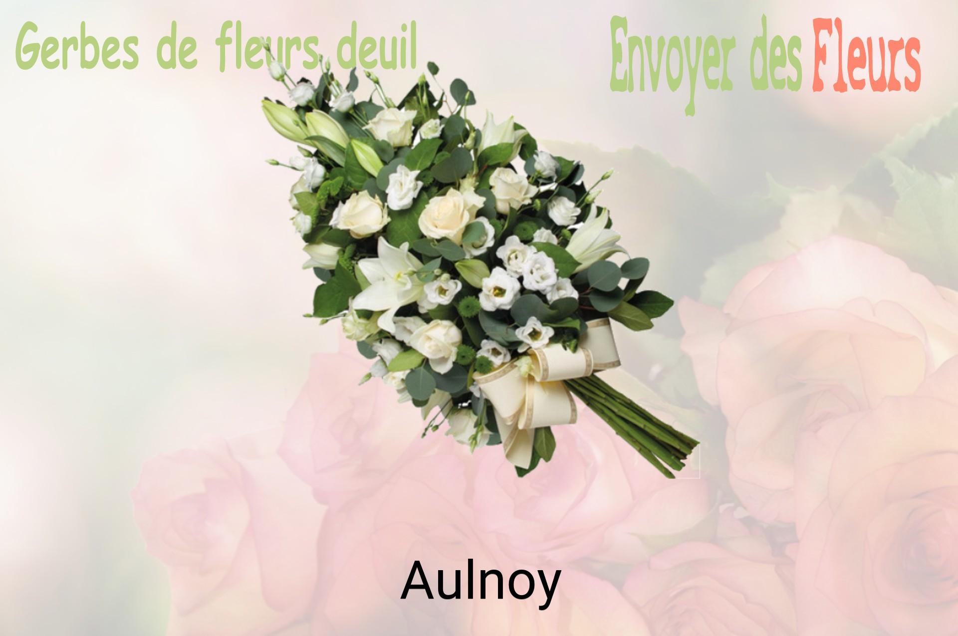 Gerbe de fleurs de deuil livrée à Aulnoy